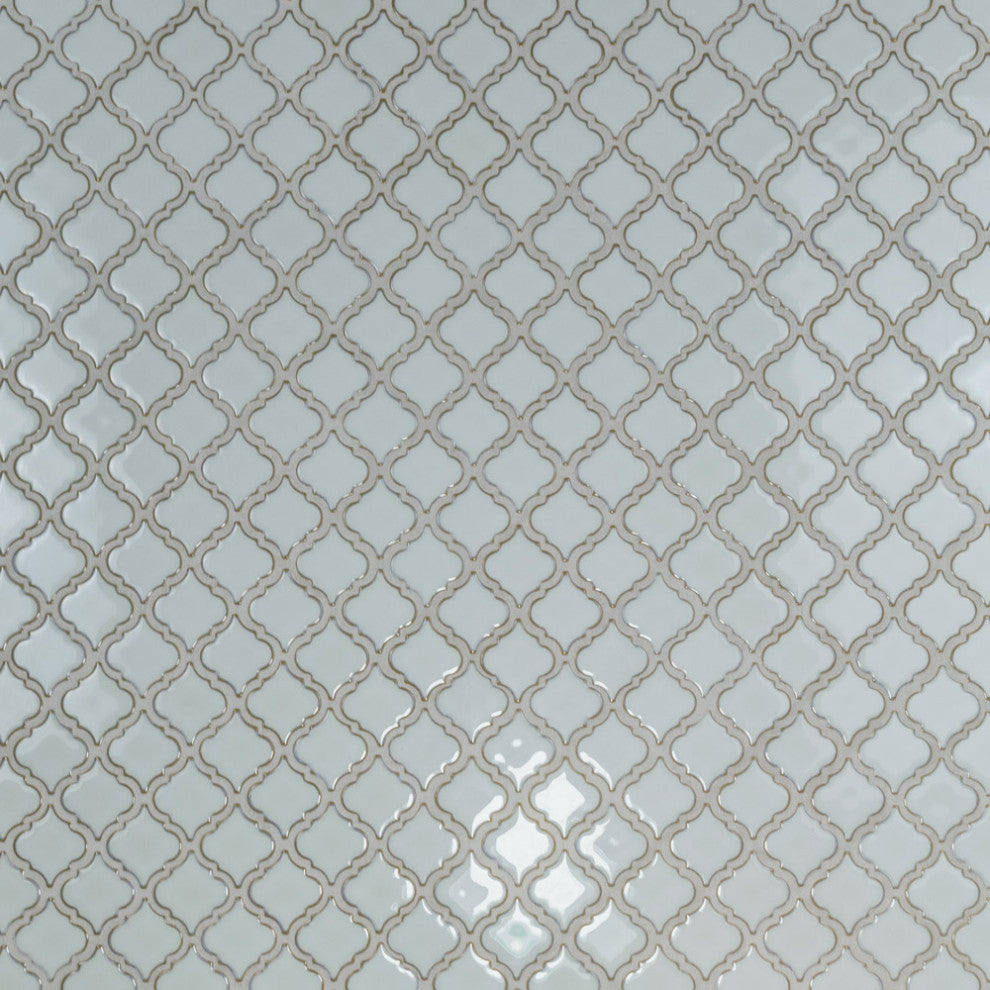Hudson Tangier Mosaic Floor and Wall Tile, Silk White, Sample