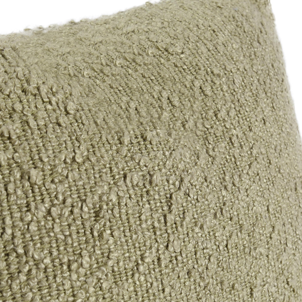 Sava 22" Cotton Blend Throw Pillow by Kosas Home, Wheat Green, 22x22