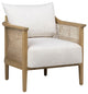 Madison Polyester Blend Upholstered Occasional Chair, Off-White