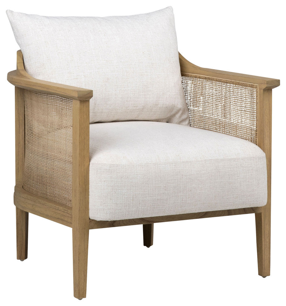 Madison Polyester Blend Upholstered Occasional Chair, Off-White