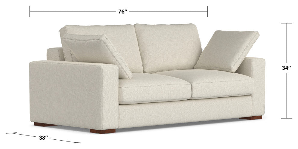 Charlie 78-inch Sofa in Tightly Woven Performance Fabric