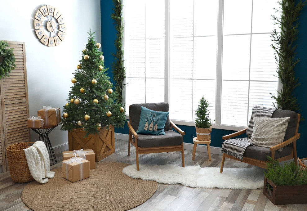 Ice Colored Joy Christmas Polyester Throw Pillow, 18"x18"