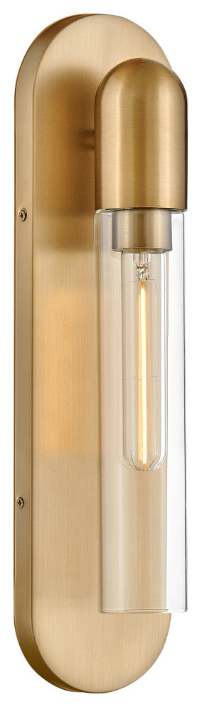 Lark Tully Medium Single Light Sconce, Lacquered Brass