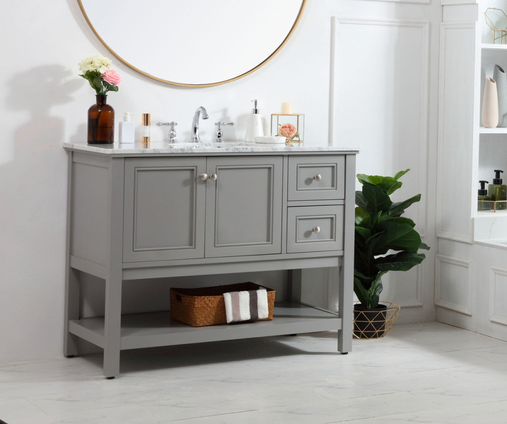 Matilda 42" Single Bathroom Vanity Set, Gray