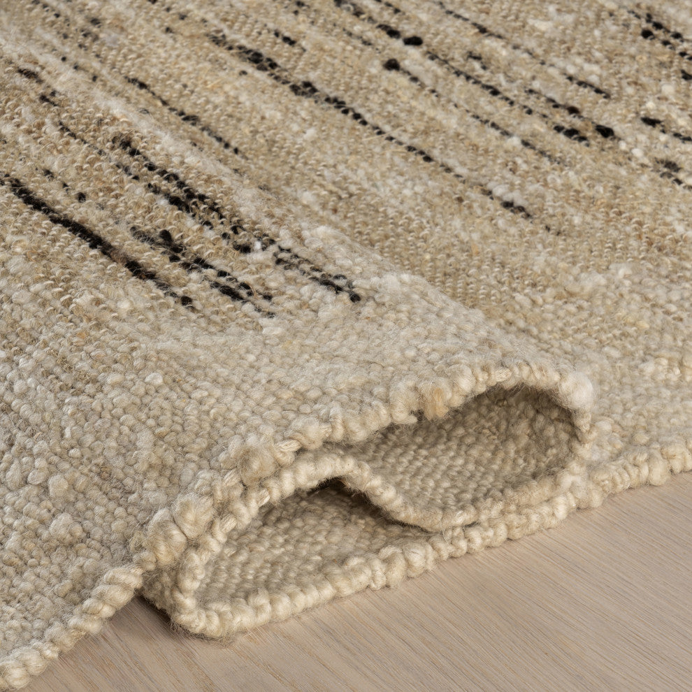Evergreen Marled Jute Blend Area Rug, Beige 6' x 9'
