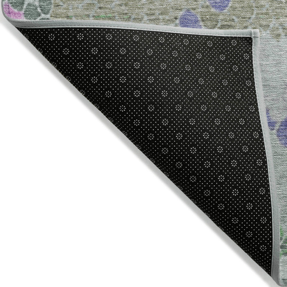 Machine Washable Indoor/Outdoor Chantille ACN1906 Purple 5' x 7'6" Rug