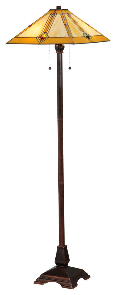 62H Diamond Mission Floor Lamp