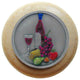 Best Cellar Natural Wood Knob, Unfinished With Hand-Tinted Pewter