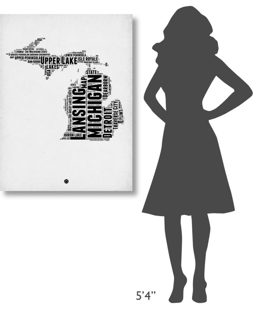 "Michigan Word Cloud 2" Fine Art Print