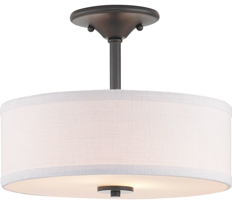 Inspire Collection 2-Light Semi-Flush, Graphite