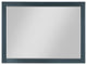 Maribella Rectangular Bathroom Wood Framed Wall Mirror, Classical Blue, 48"