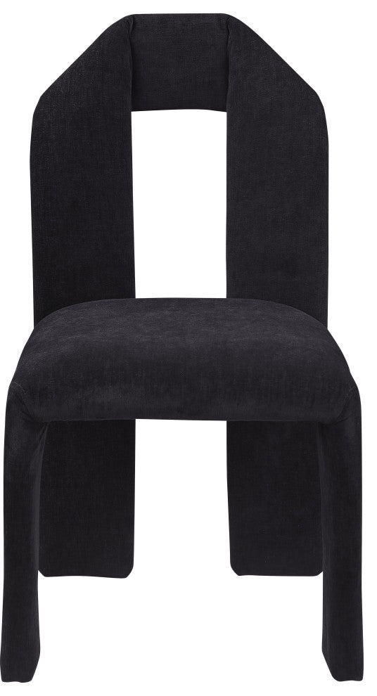 Bennett Upholstered Dining Chair, Set of 2, Black, Chenille Fabric