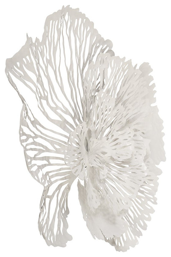 Flower Wall Art, White, Medium