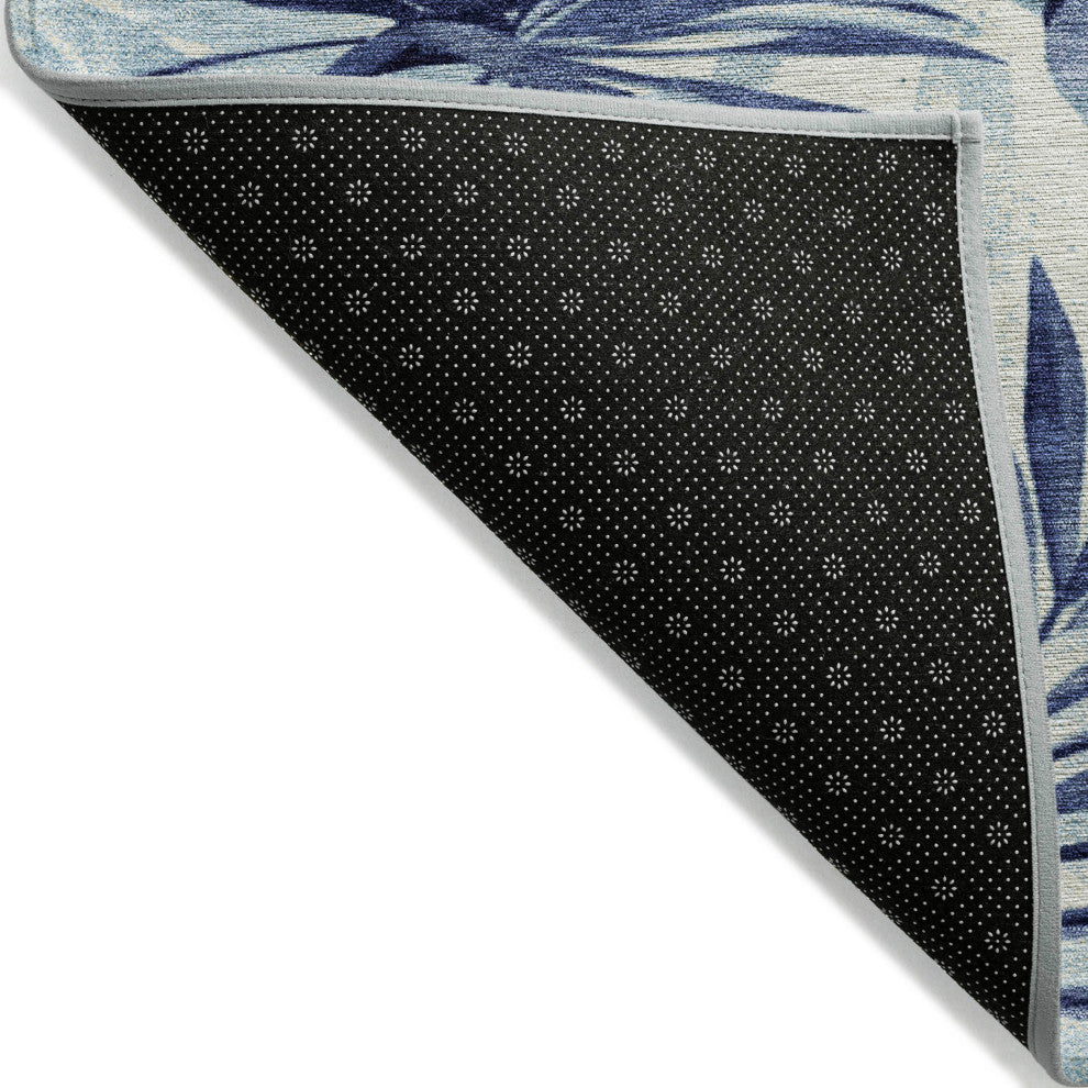 Machine Washable Indoor/Outdoor Chantille ACN1886 Blue 10' x 14' Rug