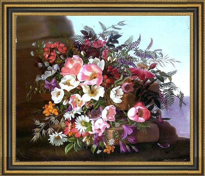 Adelheid Dietrich Wildflowers Framed Premium Canvas Print, 16"x20"