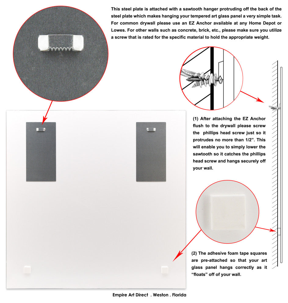 New York Skyline A Square Wall Art on Frameless Free Floating Tempered Glass