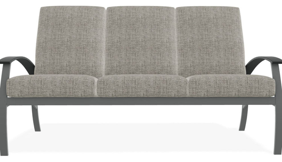 Belle Isle Cushion 3-Seat Outdoor Sofa, Fresco Ash/Graphite