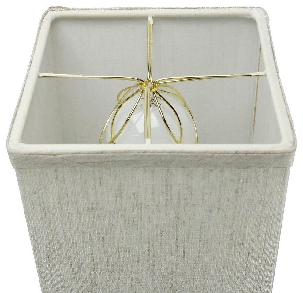 Rectangular Drum Lampshade 6"x7", Textured Oatmeal