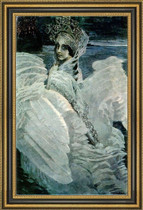 Michael Vrubel SwanPrincess Framed Premium Canvas Print, 16"x24"