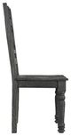 Wiley 5-piece Carved Solid Wood Dining Set, Black