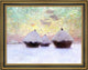 Emile Claus Haystacks in the Snow Framed Premium Canvas Print, 21"x28"