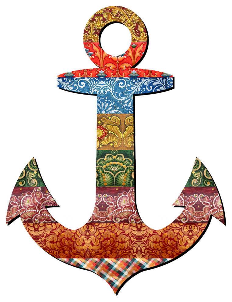 Decorated Anchor Wooden Door