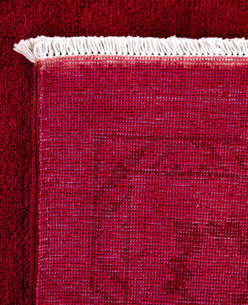 Overdyed One-of-a-Kind Hand-Knotted Area Rug Red, 8' 1" x 10' 3"