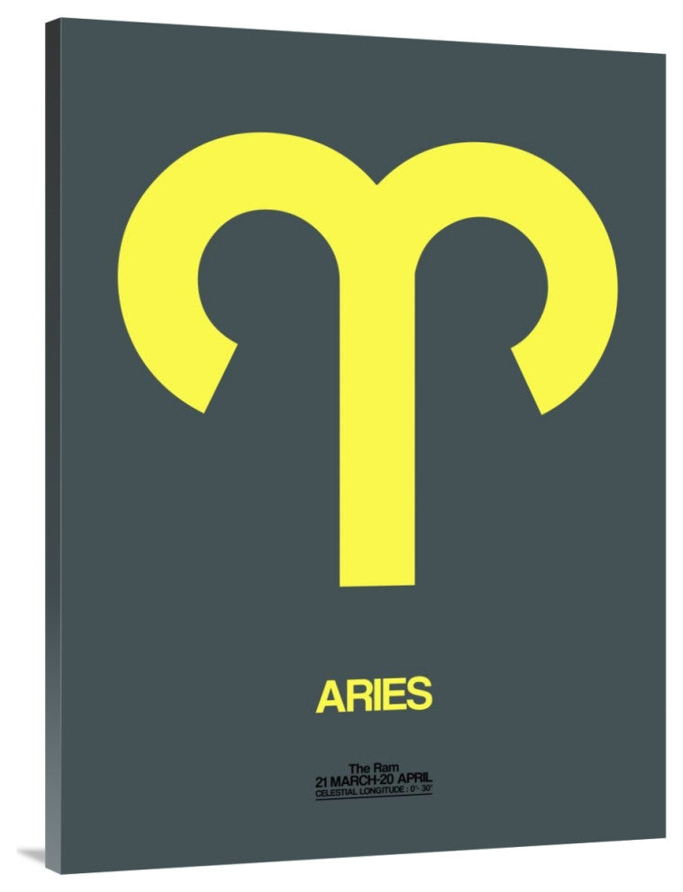 "Aries Zodiac Sign Yellow" Fine Art Print