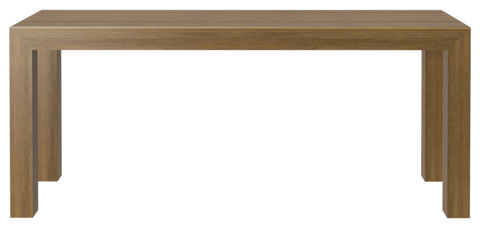 Modern Rectangular Dining Table, 72in / 1830mm, Pecan Wirebrush