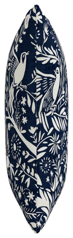 18" Outdoor Pillow Polyester Insert, Suki Chinois Navy