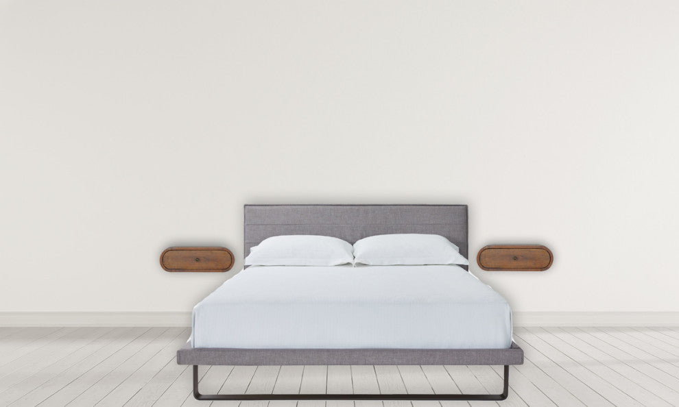 Wall Mounted Round Chestnut Nightsand
