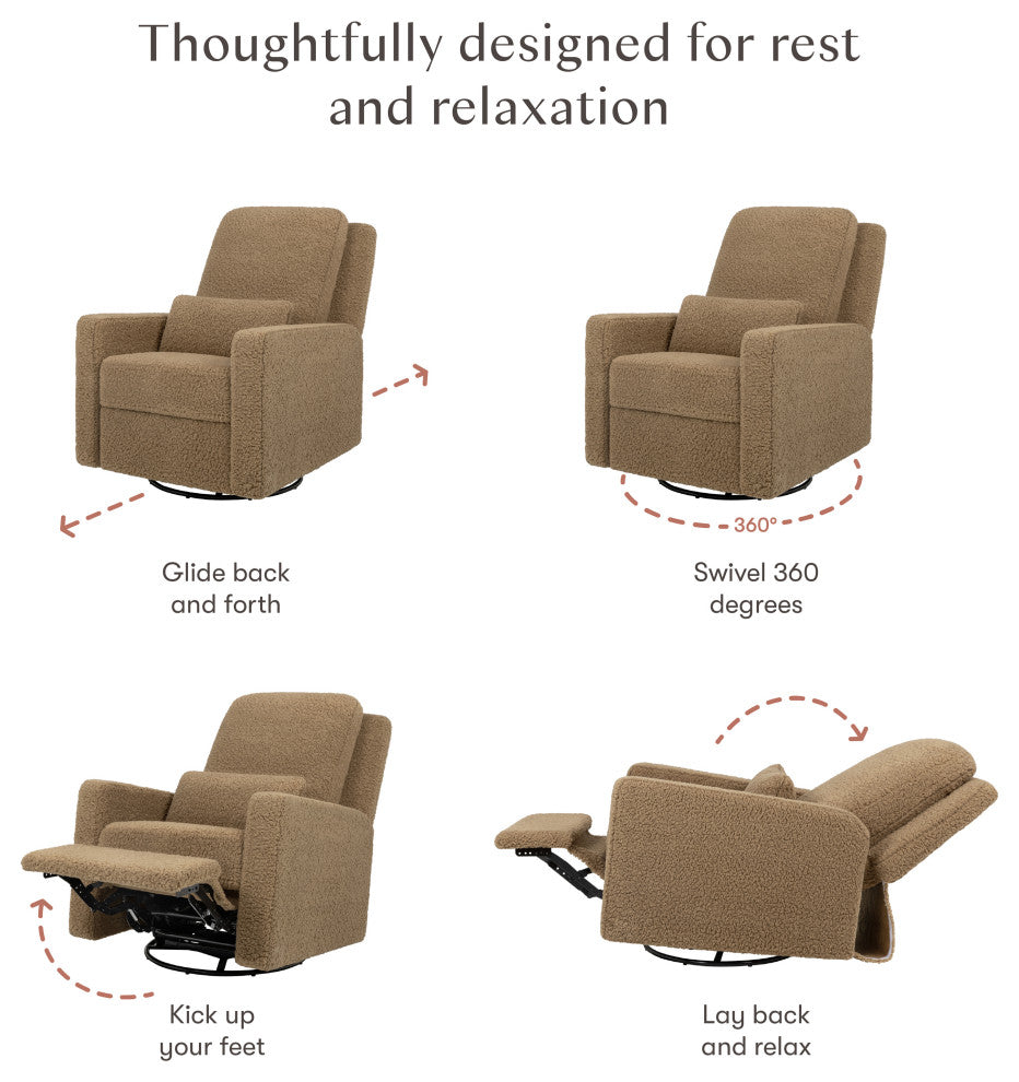 Sigi Recliner and Swivel Glider, Shearling, Cortado Shearling