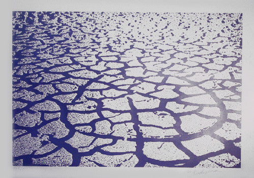Menashe Kadishman "Gray Cracks" Etching