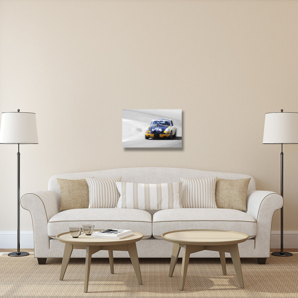 "Porsche 911 on Race Track Watercolor" Fine Art Print