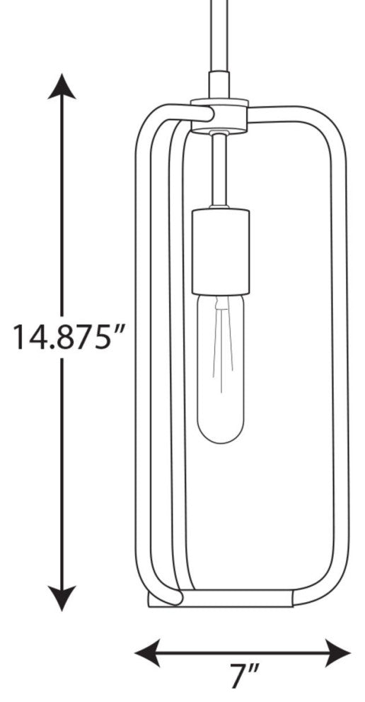 Bonn Collection 1-Light Black Mini-Pendant