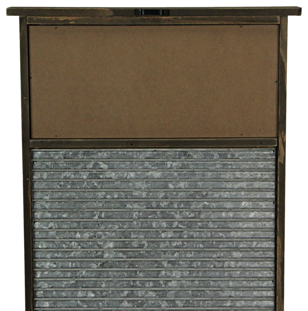 Wood and Metal Vintage Washboard Laundry Room Wall Hanging