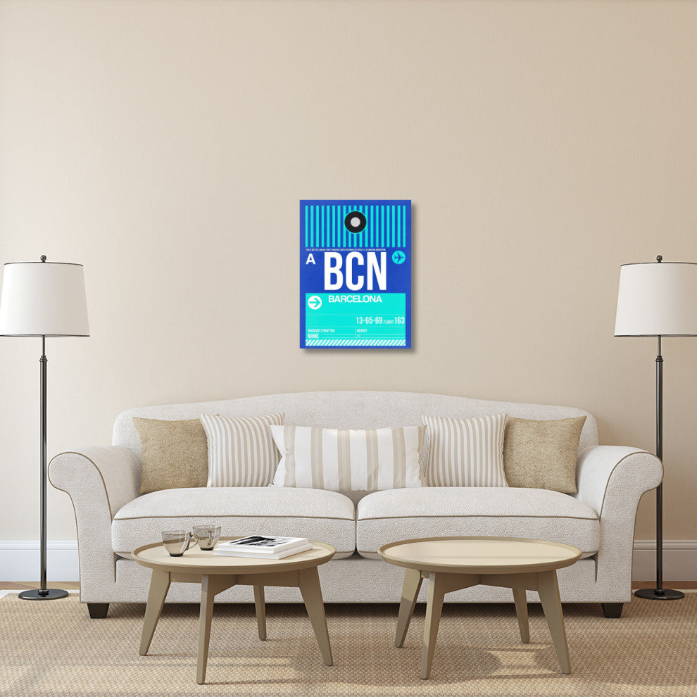 "BCN Barcelona Luggage Tag 2" Fine Art Print