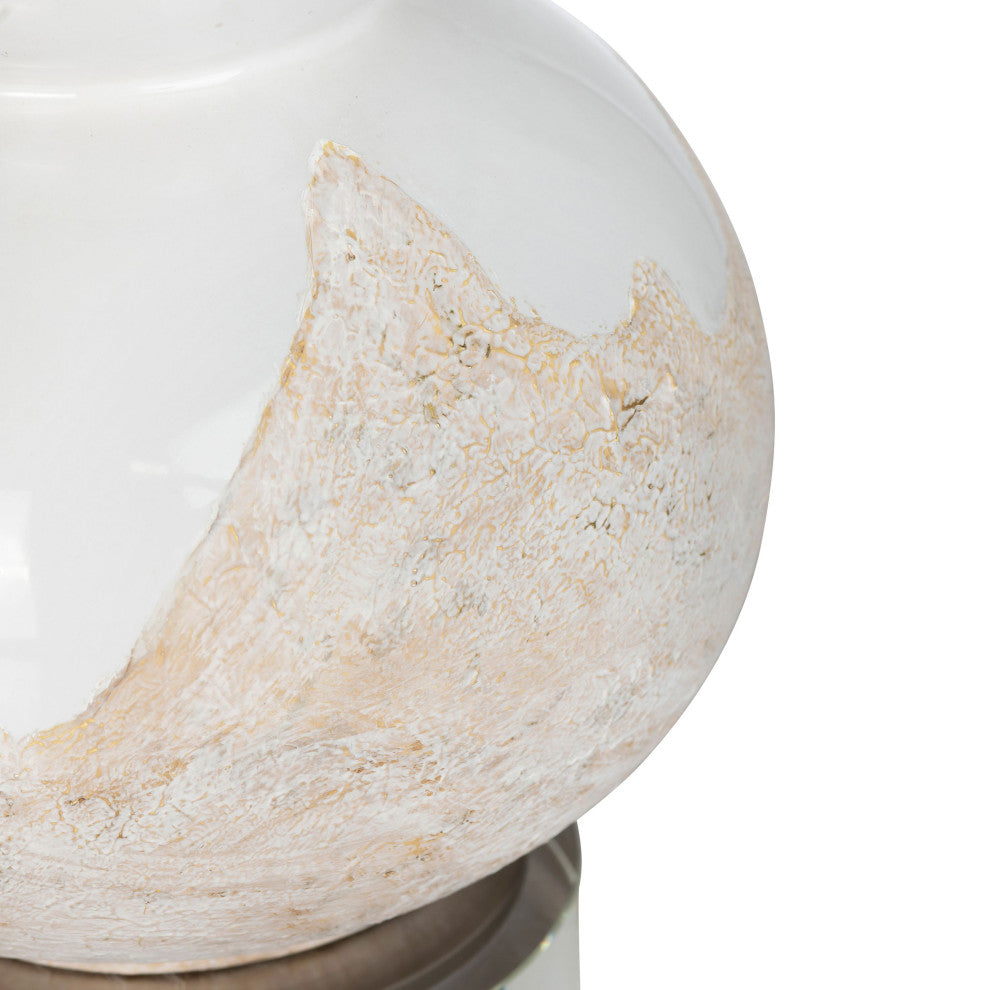 Ainsley 31" Table Lamp With Linen Drum Shade, White