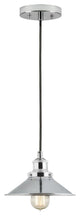 Andante Industrial Factory Pendant, Polished Chrome