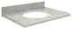 Granite 25"x19" Vanity Top, Single Faucet Hole, Giallo Parfait, White Bowl