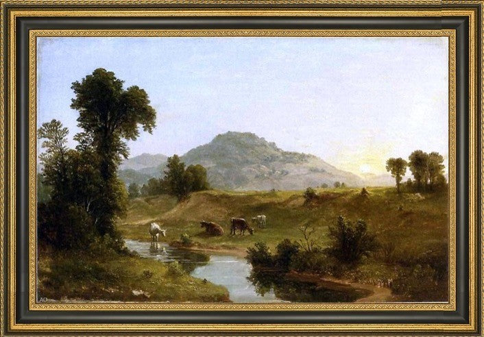 Asher Brown Durand Pastoral Landscape Framed Premium Canvas Print, 18"x27"