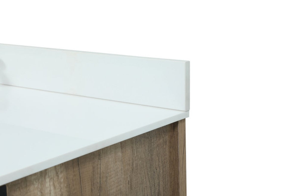 Home Living 19" Farmhouse Natural Oak-Light Bathroom Vanity