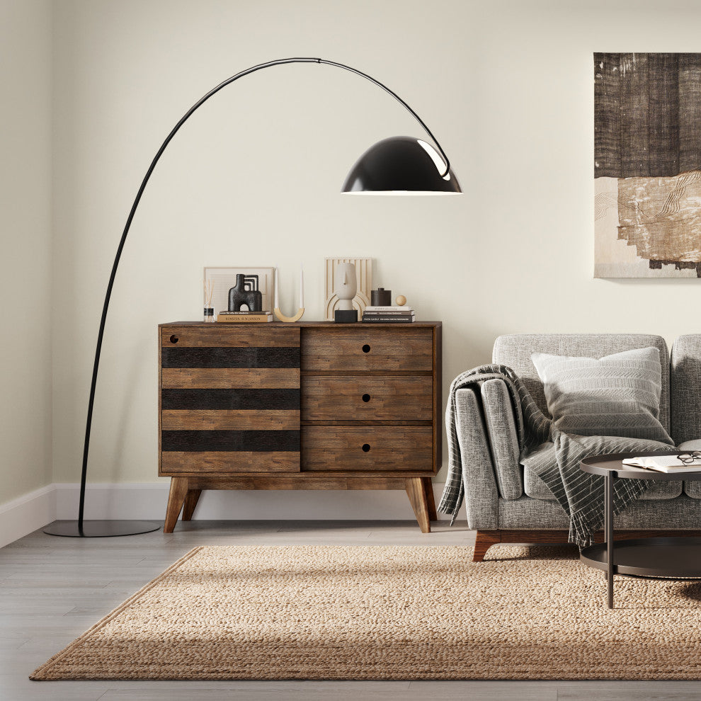 Clarkson Solid Acacia Wood Medium Storage, Rustic Natural Aged Brown