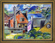 Preston Dickinson Village by the Sea - 18" x 24" Framed Premium Canvas Print