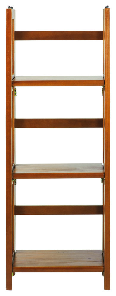 03-Shelf Folding Bookcase 14" Wide-Honey Oak