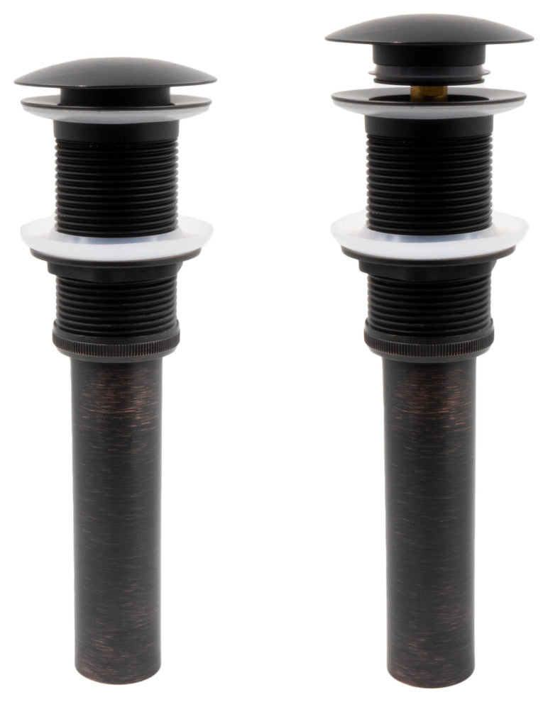 Solid Brass Vessel Sink Pop-Up Drain without Overflow, Oil Rubbed Bronze