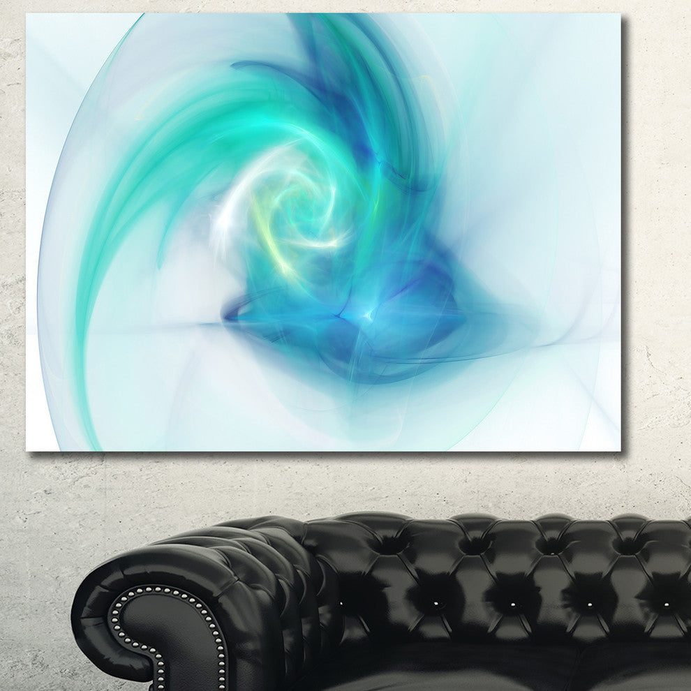 Light Blue Fractal Abstract Texture, Abstract Canvas Wall Art, 40x30