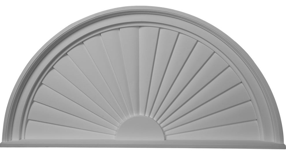 36"W x 18"H x 2"P Half Round Sunburst Pediment