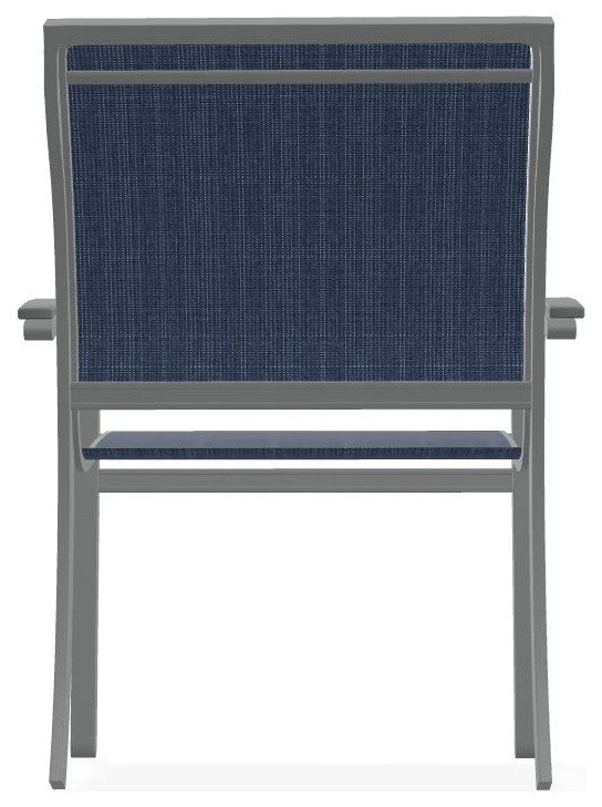 Bazza Sling Stackable Outdoor Dining Chair, Mavi/Graphite