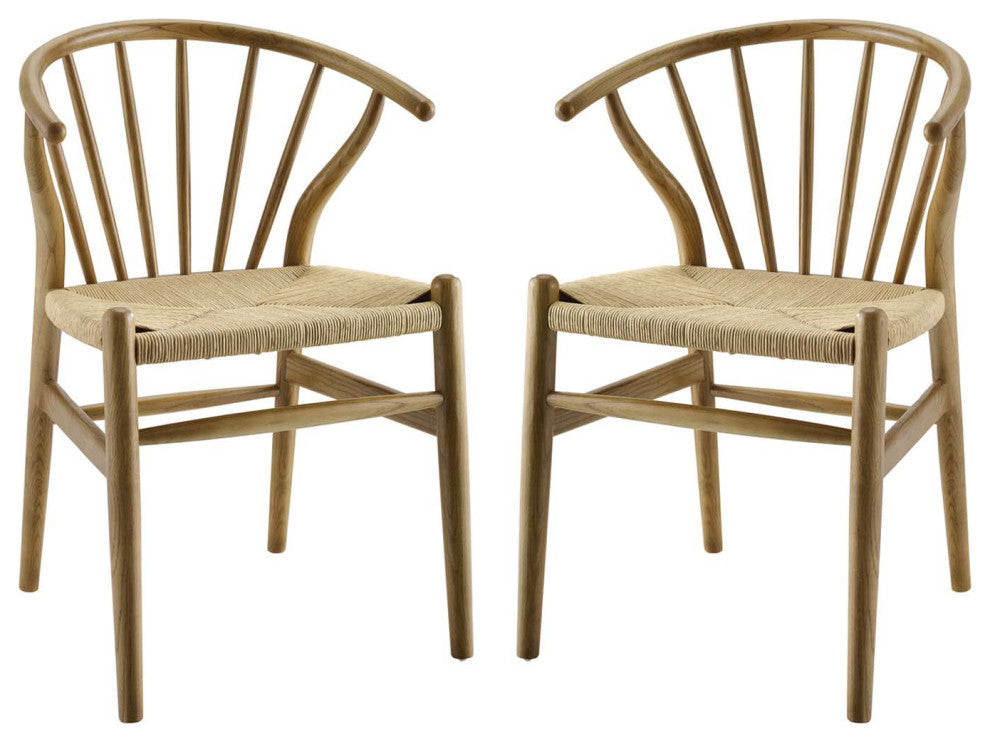 Flourish Spindle Wood Dining Side Chair Set of 2 - Natural
